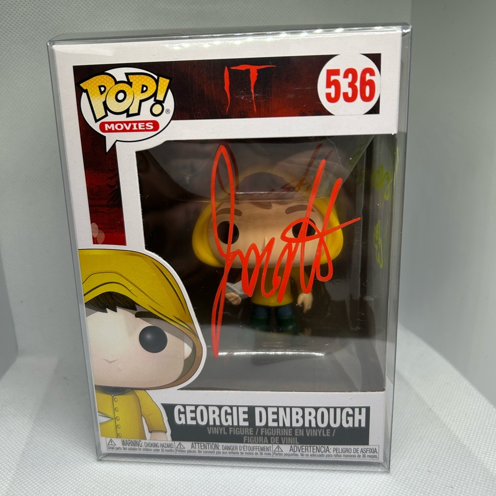 Funko Pop Georgie Denbrough signed by Jackson R Scott w/COA